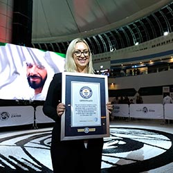 On December 1st, 2018, Marina Mall Abu Dhabi achieved a Guinness World Record by toppling 89,995 dominoes in a circle field to reveal the face of H.H. Sheikh Zayed Bin Sultan Al Nahyan.