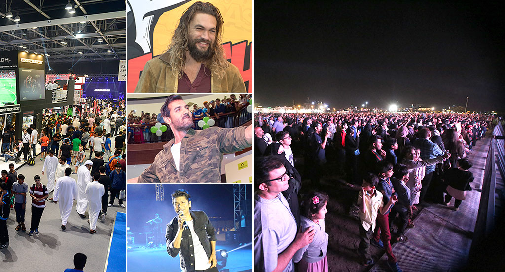 American actor and model Jason Momoa , Shaan Indian Singer , John Abraham (Indian Bollywood actor) attends Event Management companies in Dubai, UAE by Panache